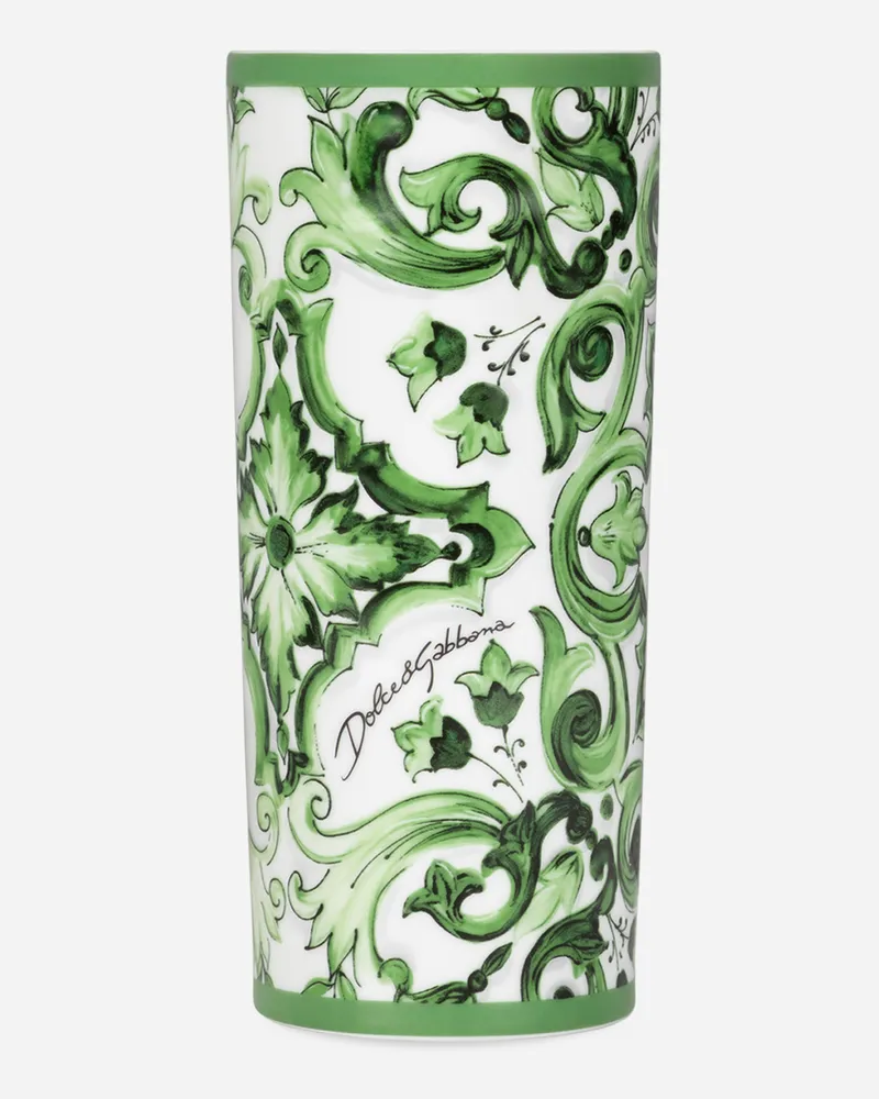 Dolce & Gabbana Cylindrical Porcelain Vase - Vasen Multicolor Multicolor