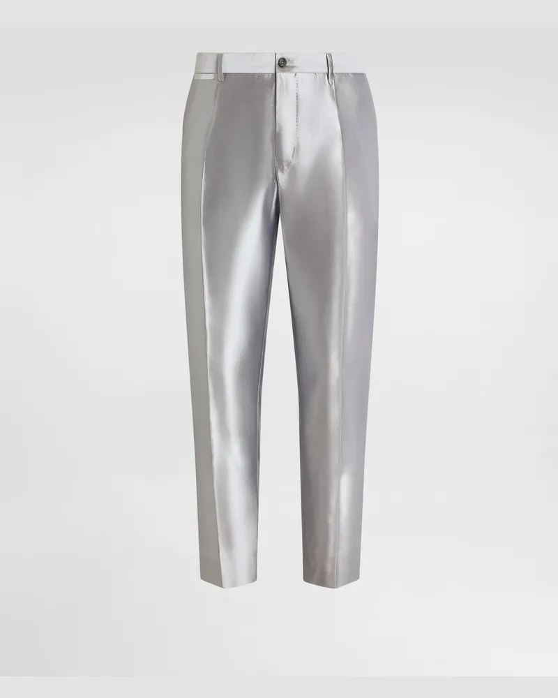 Dolce & Gabbana Hose Aus Seiden-shantung - Mann Hosen Und Shorts Grau Seide Grey