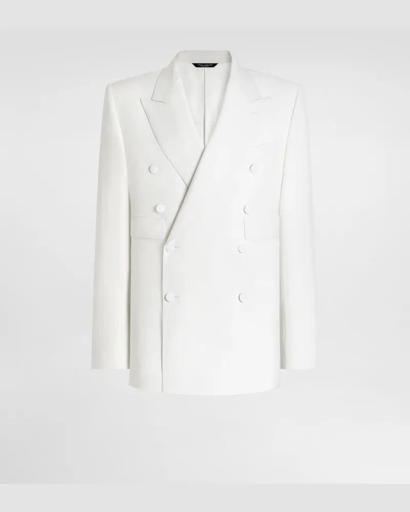 Dolce & Gabbana Double-breasted Sicilia Virgin Wool Jacket - Mann Anzüge Und Blazer Wei White