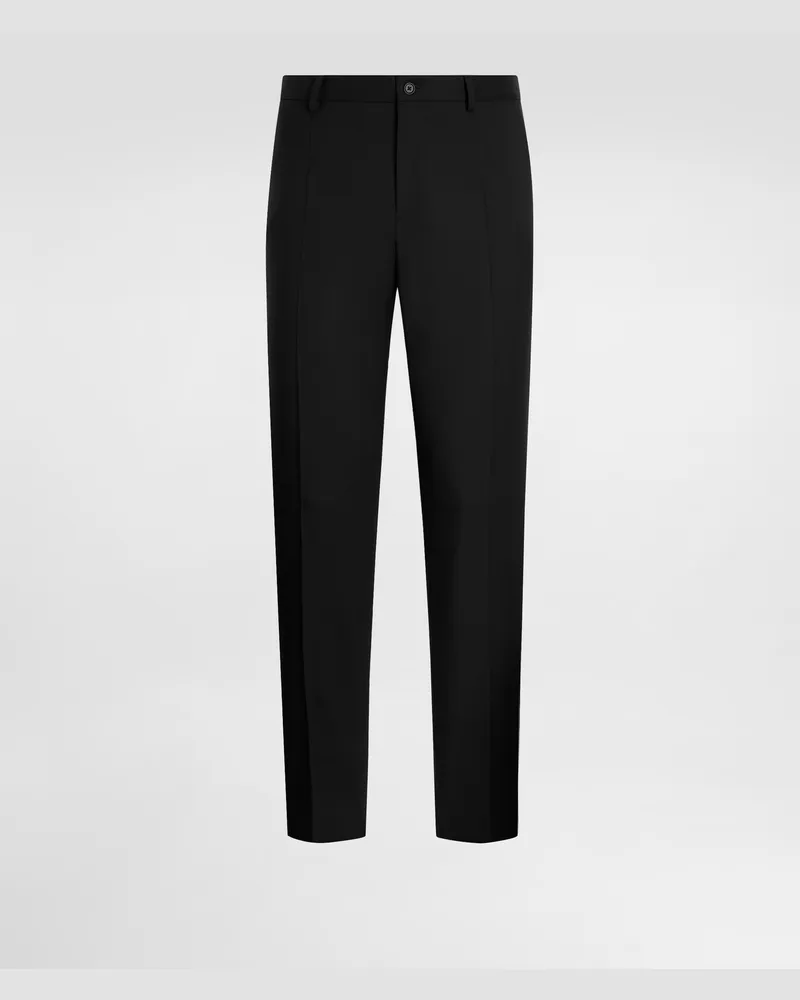 Dolce & Gabbana Hose Aus Wollgabardine - Mann Hosen Und Shorts Schwarz Schwarz
