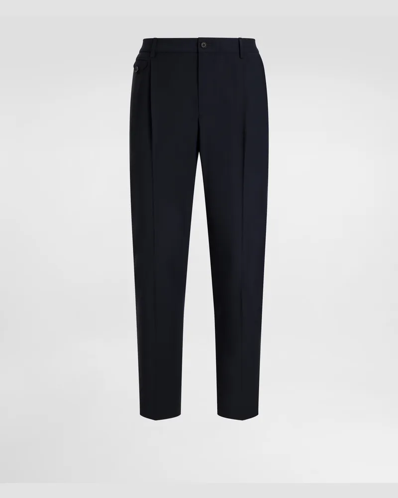 Dolce & Gabbana Hose Aus Einem Wollmix - Mann Hosen Und Shorts Blau Blau