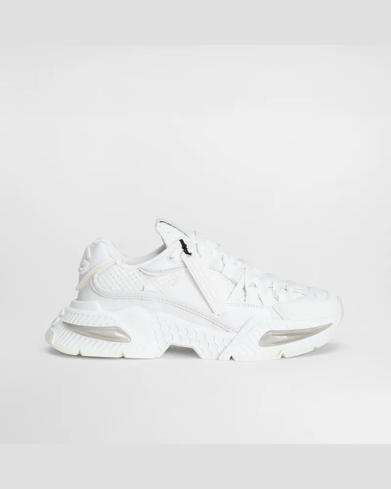 Dolce & Gabbana Mixed-material Airmaster Sneakers - Frau Sneakers Wei� Stoff Weiss