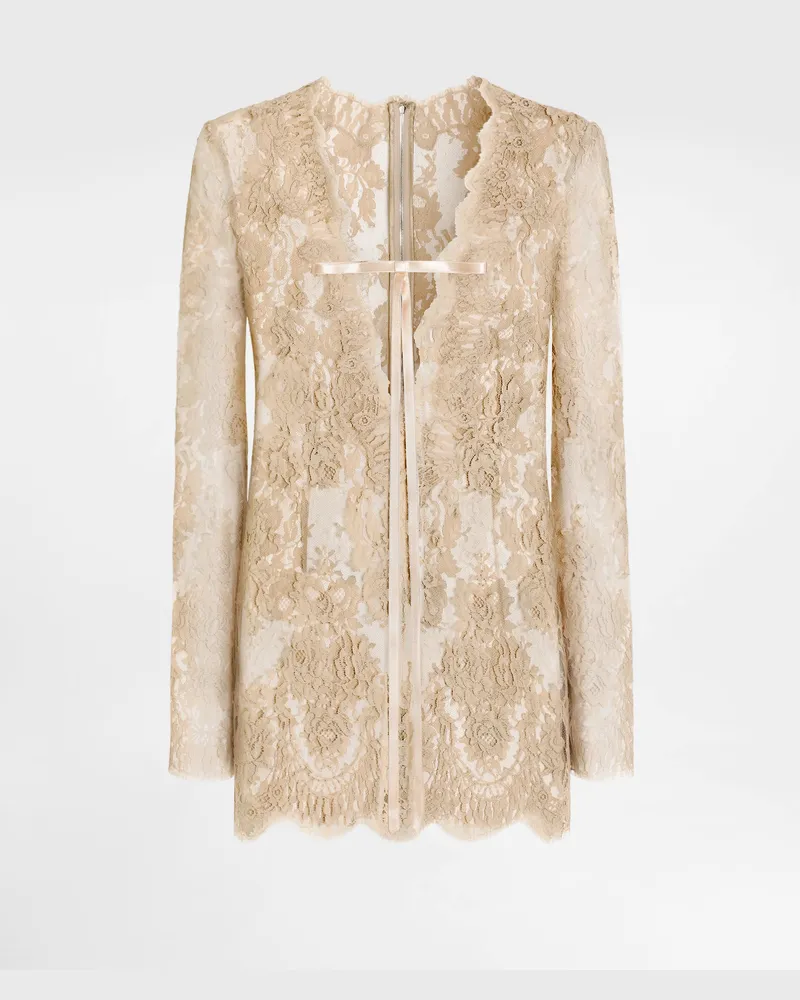 Dolce & Gabbana Kleid Aus Spitze - Frau Kleider Beige Beige