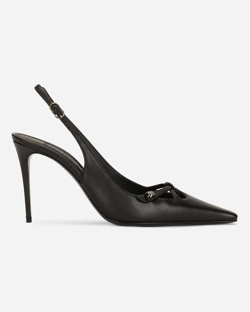 Dolce & Gabbana Slingback Aus Nappaleder - Frau Pumps Und Slingbacks Schwarz Schwarz