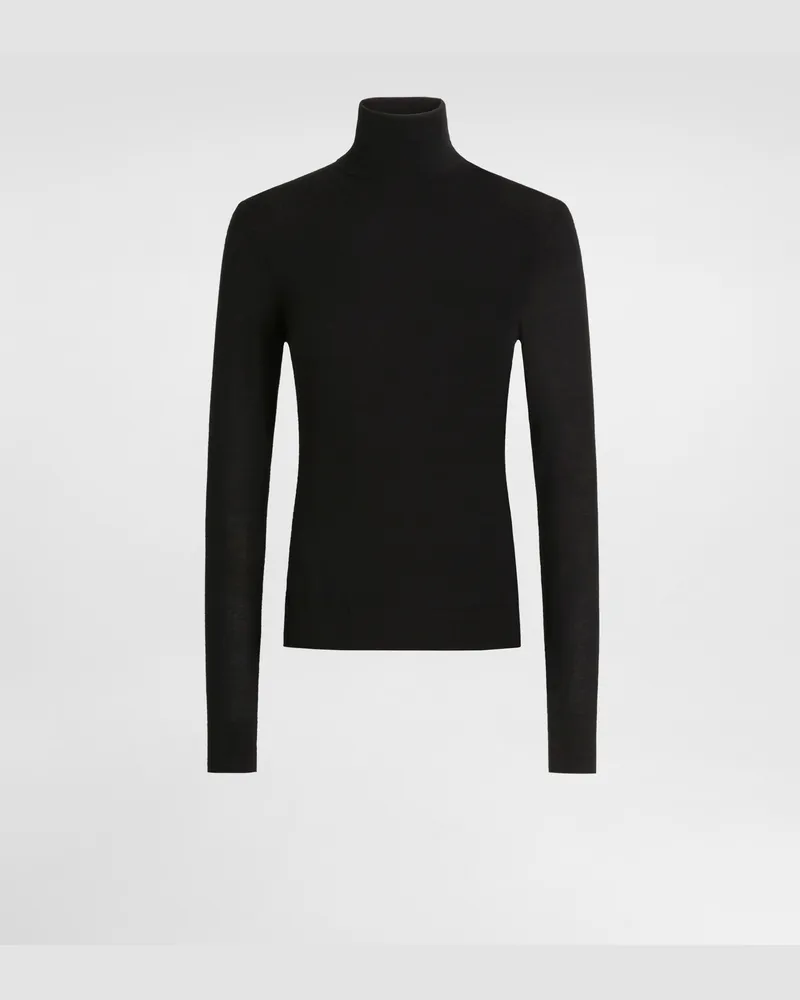 Dolce & Gabbana Rollkragenpullover Aus Kaschmir - Frau Strickwaren Schwarz Black