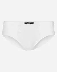 Dolce & Gabbana Two-way stretch jersey Brando briefs with logo label Weiss