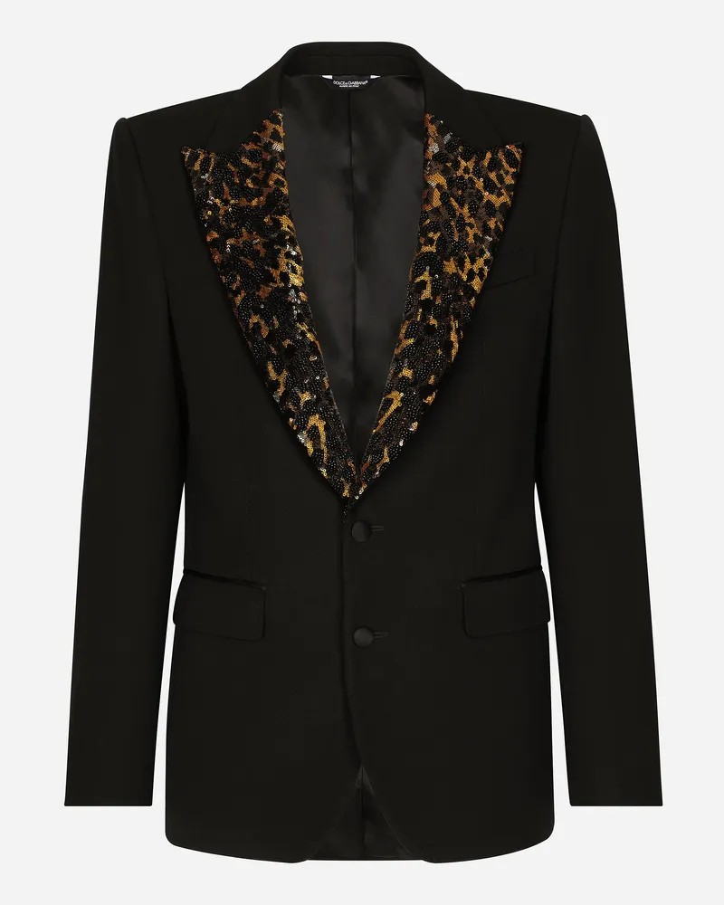 Dolce & Gabbana Smokingjacke Sicilia Aus Wollstretch - Mann Anzüge Und Blazer Schwarz Wolle Schwarz