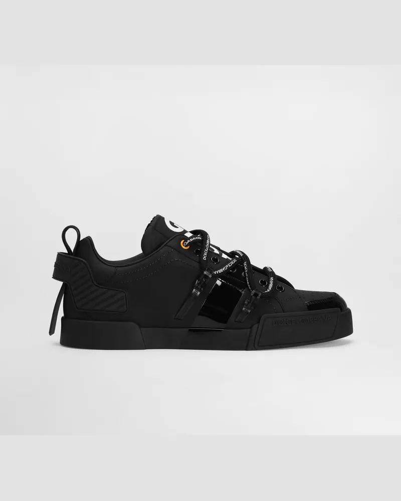 Dolce & Gabbana Sneaker Portofino Aus Kalbsleder Und Lackleder - Mann Sneakers Mehrfarbig Leder Mehrfarbig