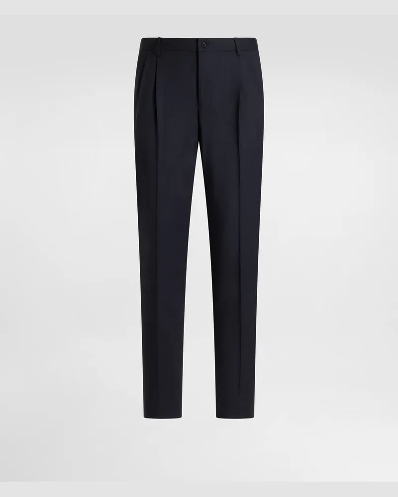 Dolce & Gabbana Hose Aus Wollgabardine - Mann Hosen Und Shorts Blau Blau