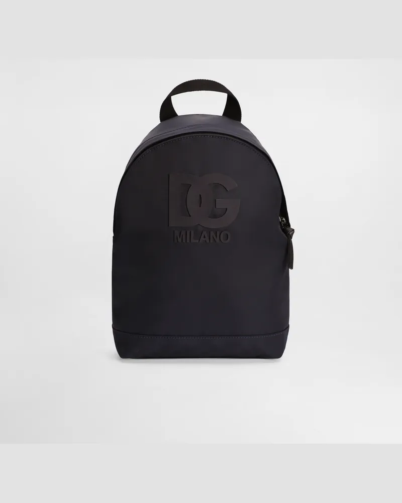 Dolce & Gabbana Rucksack Aus Nylon Mit Logo - Mann Collection 