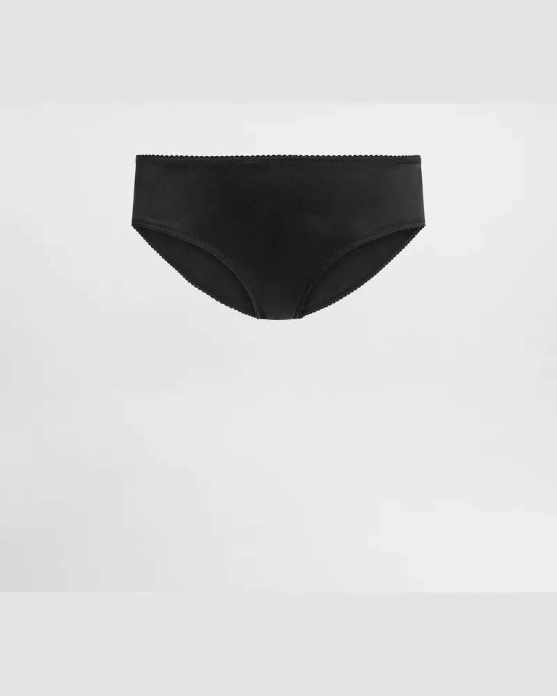 Dolce & Gabbana Dieser Klassische Slip Aus Hochwertigem „sensitive-material“ Hat Eine Äußerst Bequeme Passform; Die Sich Jeder Figur Anpasst. - Frau Unterwäsche Schwarz Seide Schwarz