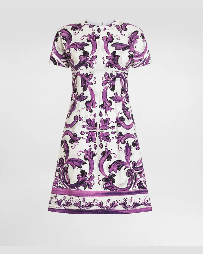 Dolce & Gabbana Majolica-print Dress - Frau Kleider Multicolor Multicolor