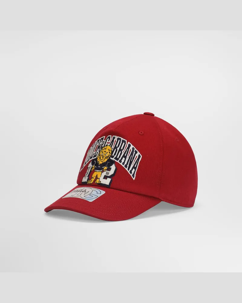 Dolce & Gabbana Baseballcap Aus Drill Mit Logo - Mann Collection Bordeaux 