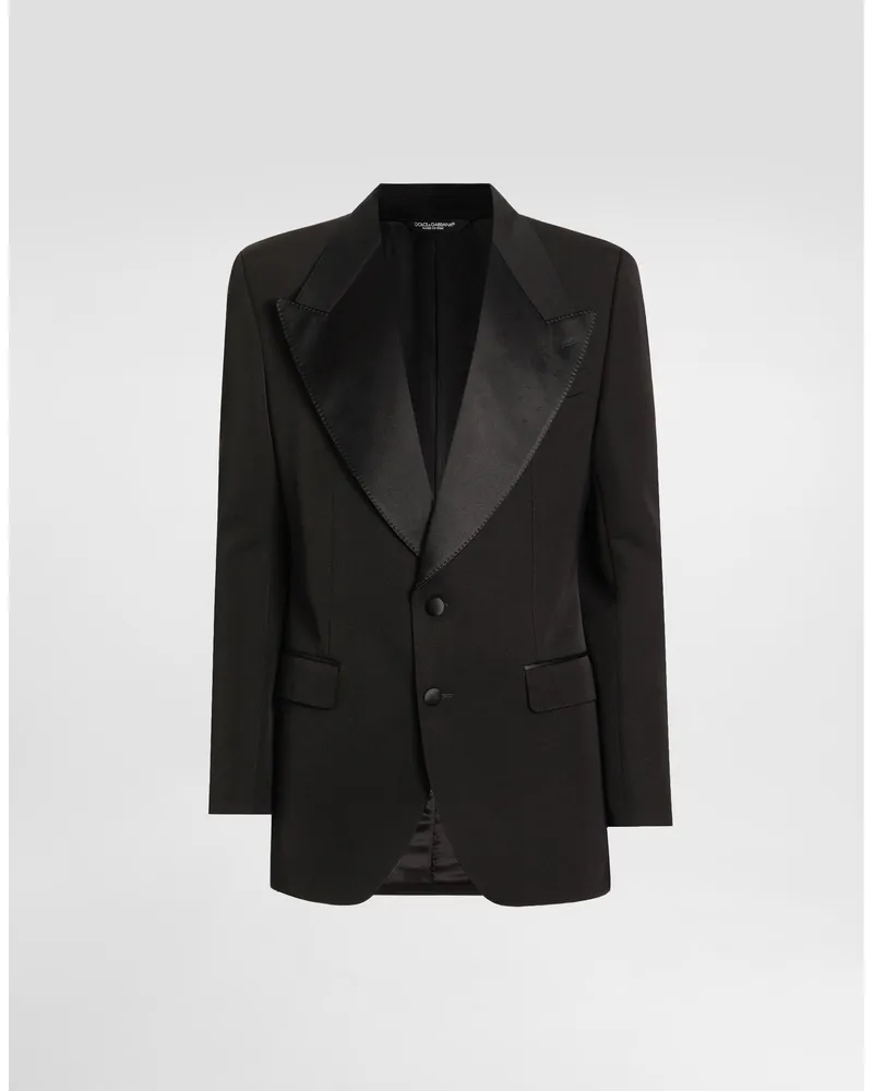 Dolce & Gabbana Single-breastedwool And Silk Blend Jacket - Mann Anzüge Und Blazer Schwarz Black