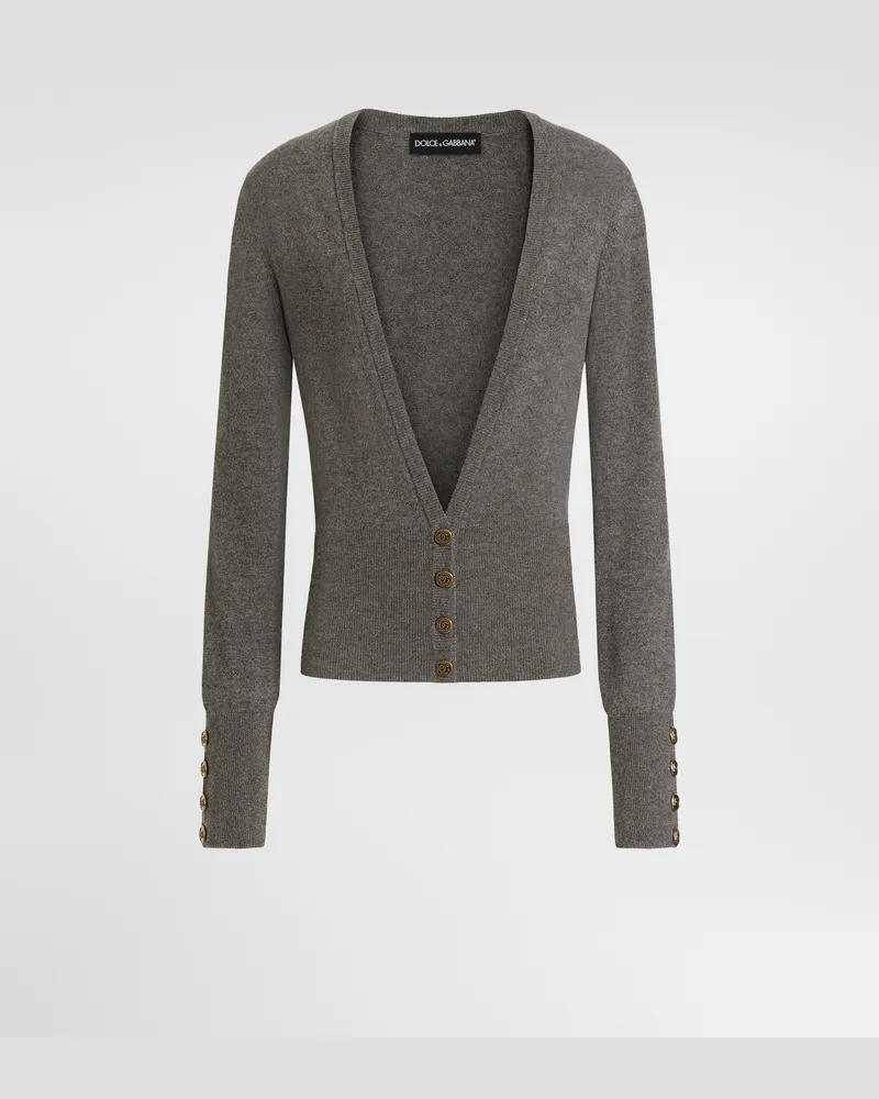 Dolce & Gabbana Cardigan Aus Kaschmir - Frau Collection Grey Grey