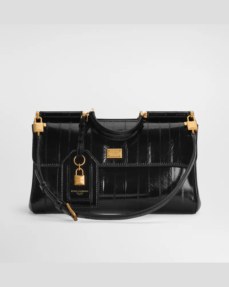 Dolce & Gabbana Handtasche My Sicily Medium Aus Aalleder - Frau Collection Schwarz Schwarz