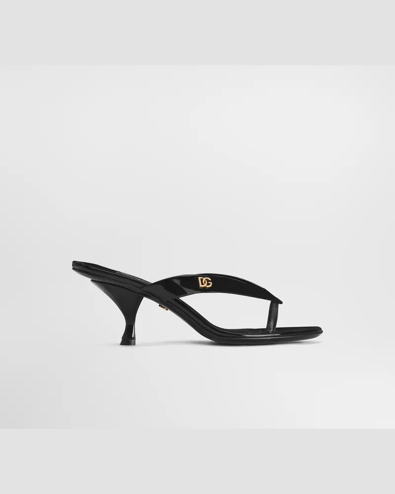 Dolce & Gabbana Sandalo - Frau Sandalen Und Wedges Schwarz Leder Schwarz