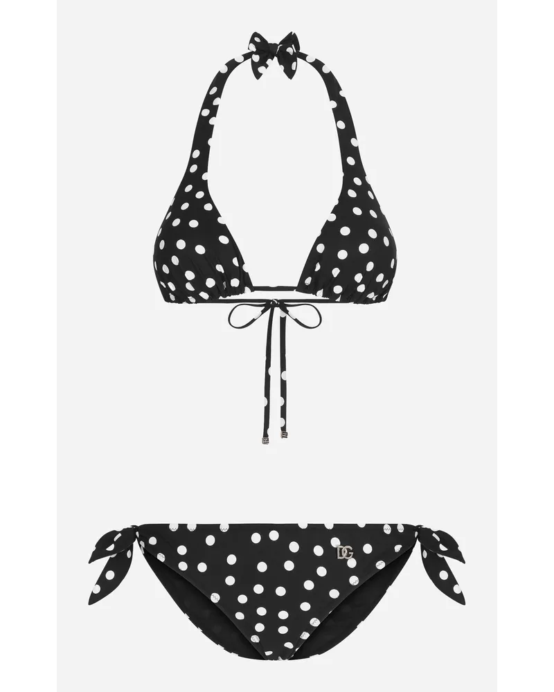 Dolce & Gabbana Triangel-Bikini Punkteprint Drucken