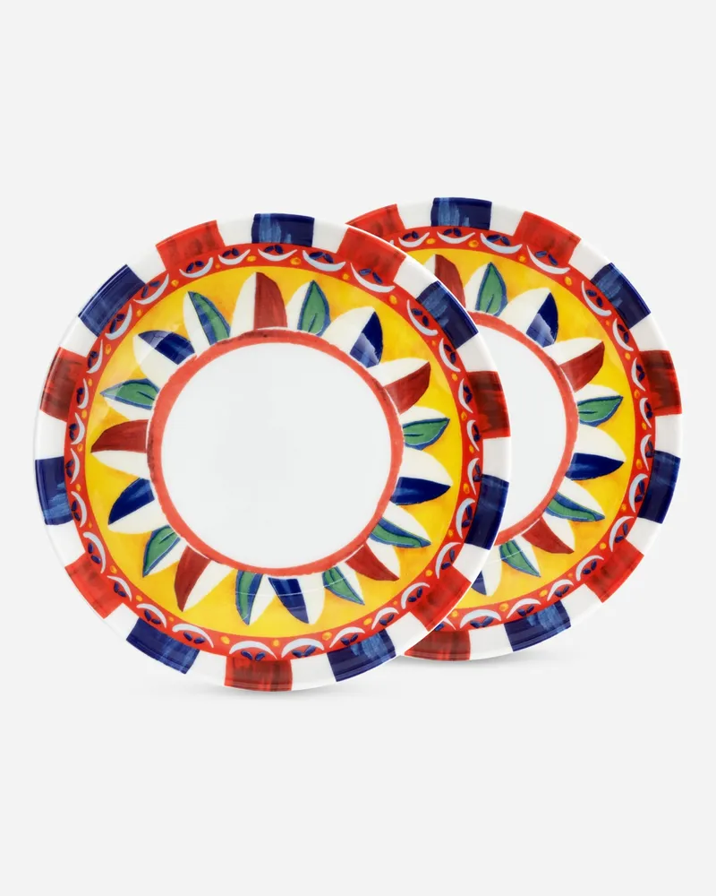 Dolce & Gabbana Set 2 Porcelain Soup Plates - Suppenteller Mehrfarbig Mehrfarbig
