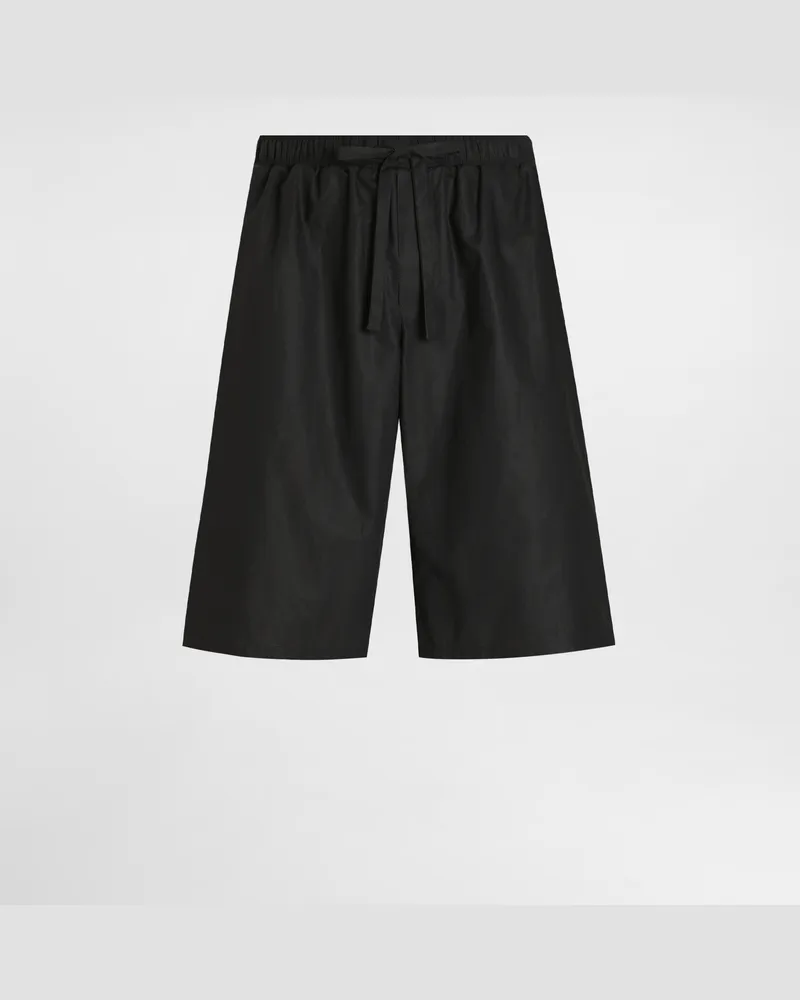 Dolce & Gabbana Bermudas Aus Baumwolle Mit Jacquardlogo - Mann Hosen Und Shorts Schwarz Schwarz