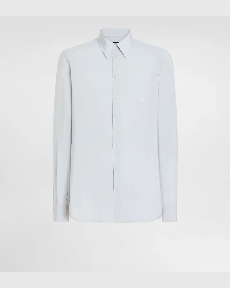 Dolce & Gabbana Hemd Martini Aus Jacquard - Mann Hemden Grau Grau