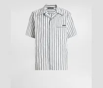 Crinkled Striped Poplin Hawaii Shirt - Mann Hemden #n/d