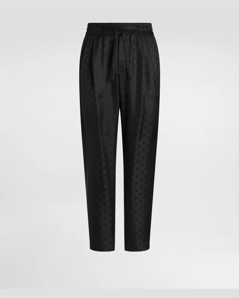 Dolce & Gabbana Jacquardhose Mit Dg-logo - Mann Hosen Und Shorts Schwarz Schwarz