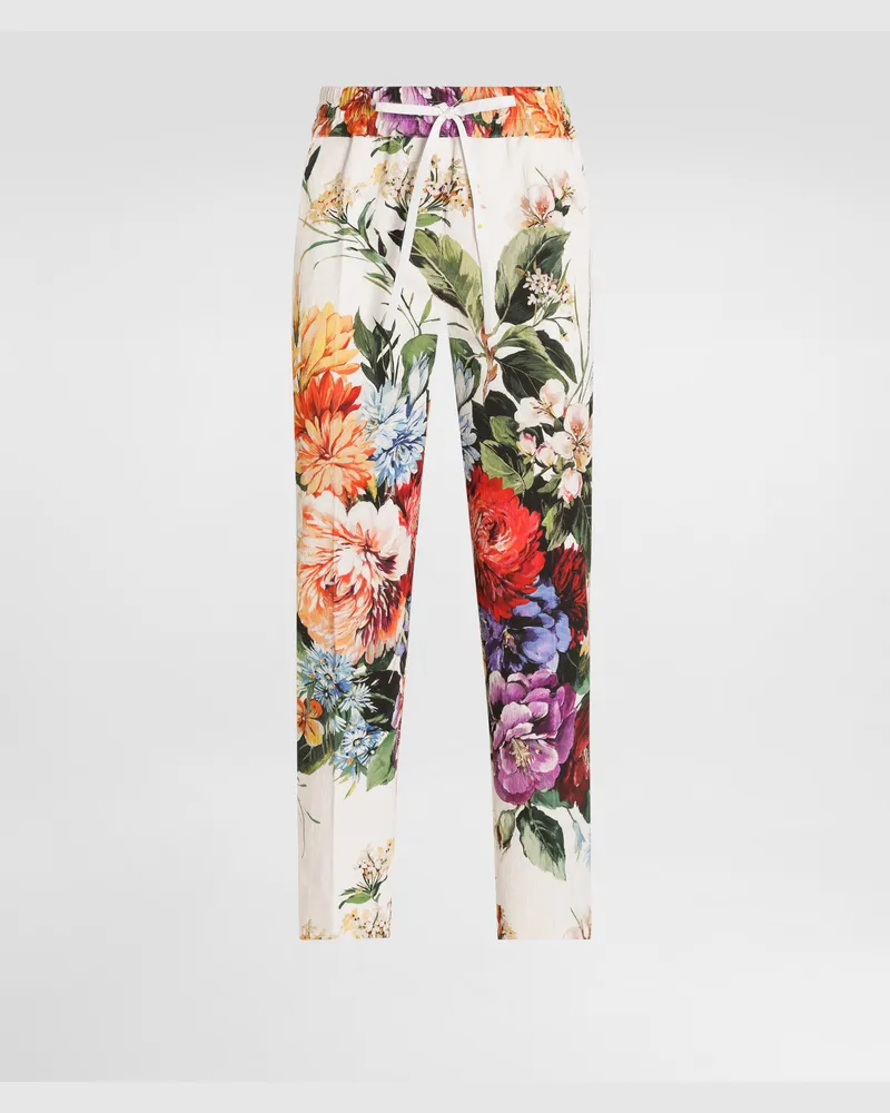 Dolce & Gabbana Hose Mit Blumenbouquet-print - Frau Hosen Und Shorts Drucken Drucken