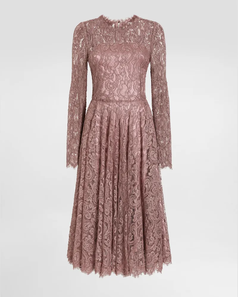 Dolce & Gabbana Lace Dress - Frau Kleider Lila Lila