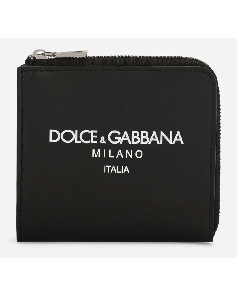 Dolce & Gabbana Kartenetui aus Kalbsleder mit Logo Mehrfarbig
