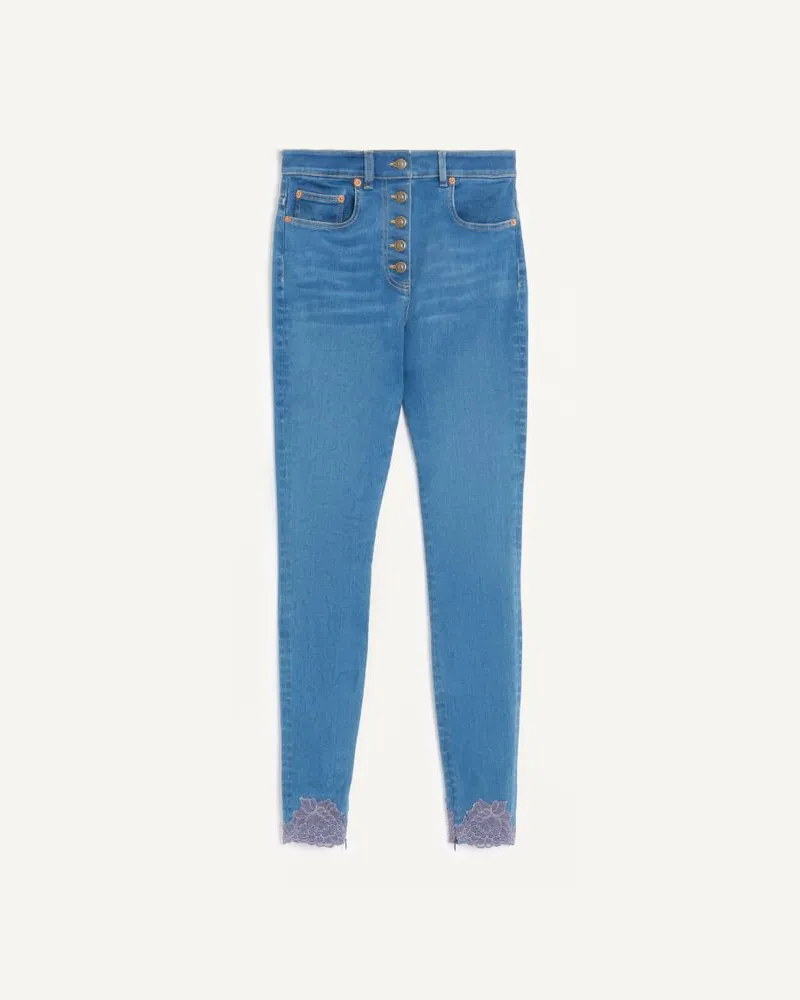 Valentino Garavani Jeans mit Spitze Frau DENIM Denim