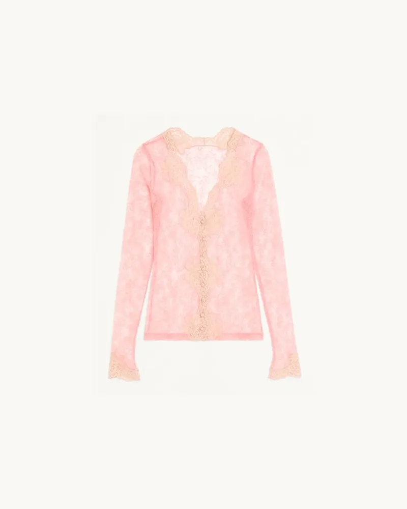 Valentino Garavani Stretch-Lace-Cardigan Frau ROSA Rosa