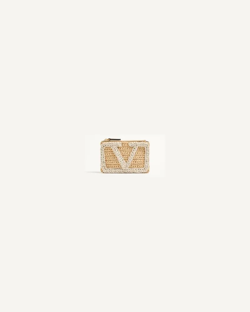 Valentino Garavani Valentino Garavani Viva Superstar Pochette Aus Synthetischem Raffia Frau NATUR/BUTTER Natur
