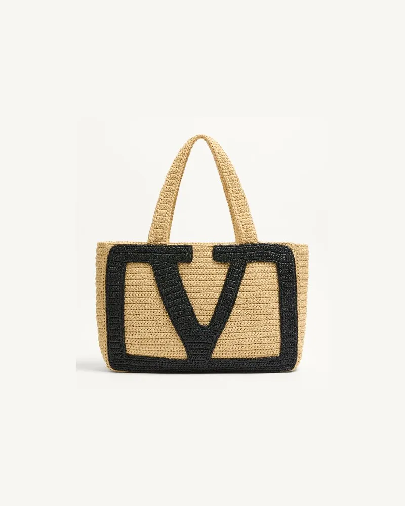 Valentino Garavani Valentino Garavani Viva Superstar Grosser Shopper Aus Raffia Frau NATUR Natur