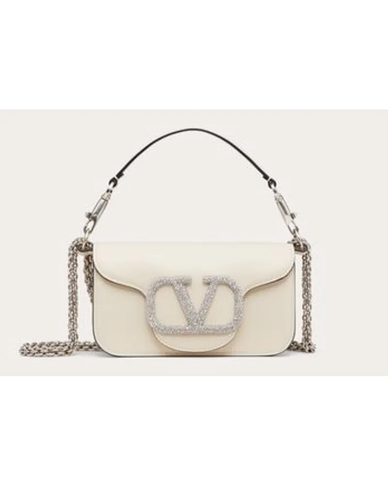 Valentino Garavani Kleine Schultertasche Valentino Garavani Locò Mit Schmuck-Logo Frau LIGHT IVORY Light