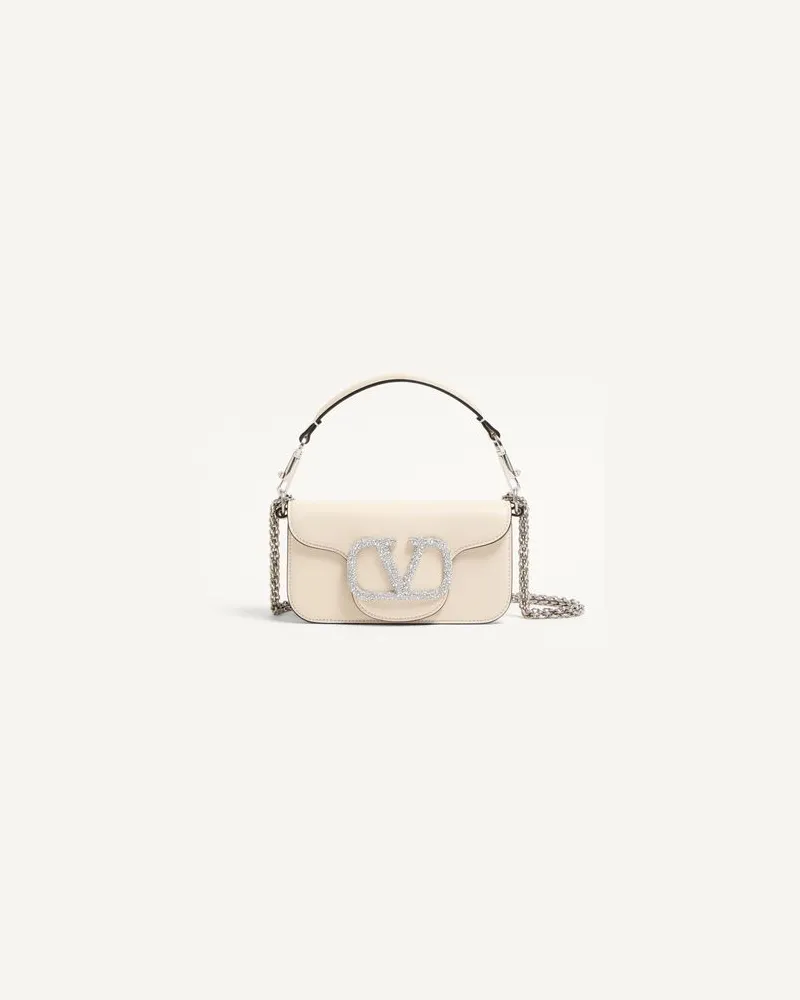 Valentino Garavani Kleine Schultertasche Valentino Garavani Locò Mit Schmuck-Logo Frau LIGHT IVORY Light