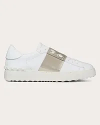 Valentino Garavani SNEAKER OPEN mit STREIFEN in METALLIC-Optik Frau Weiss