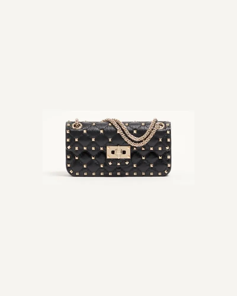 Valentino Garavani Valentino Garavani Rockstud Spike Kleine Schultertasche Aus Ziegenleder Frau SCHWARZ Schwarz