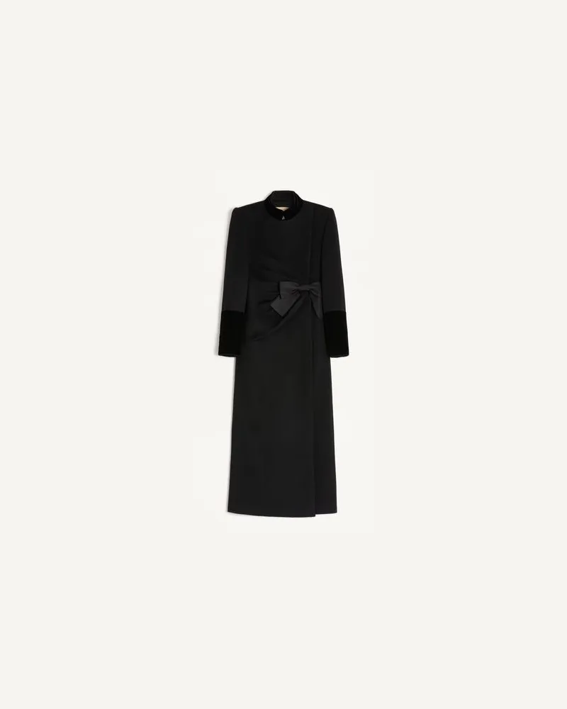 Valentino Garavani Manteau En Drap Compact Frau SCHWARZ Schwarz