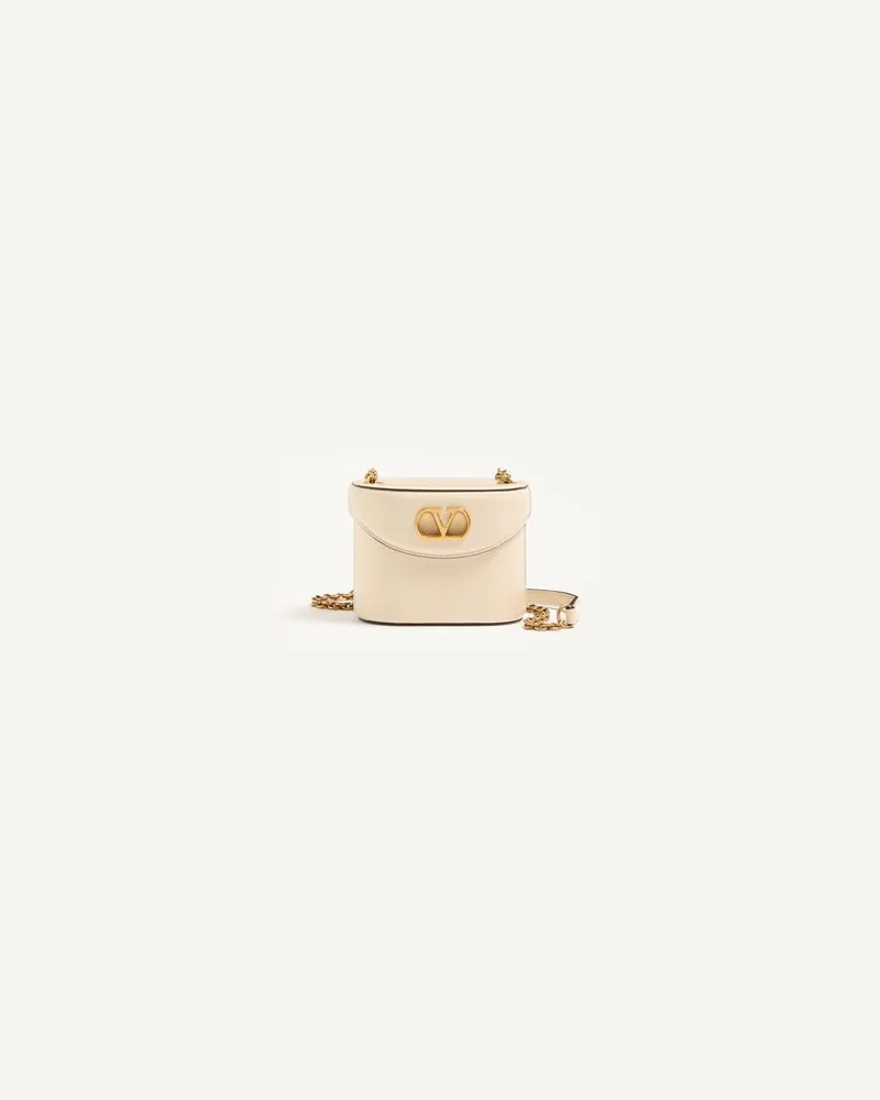 Valentino Garavani Valentino Garavani Vain Kosmetiktasche Aus Glänzendem Kalbsleder Frau BUTTER Butter