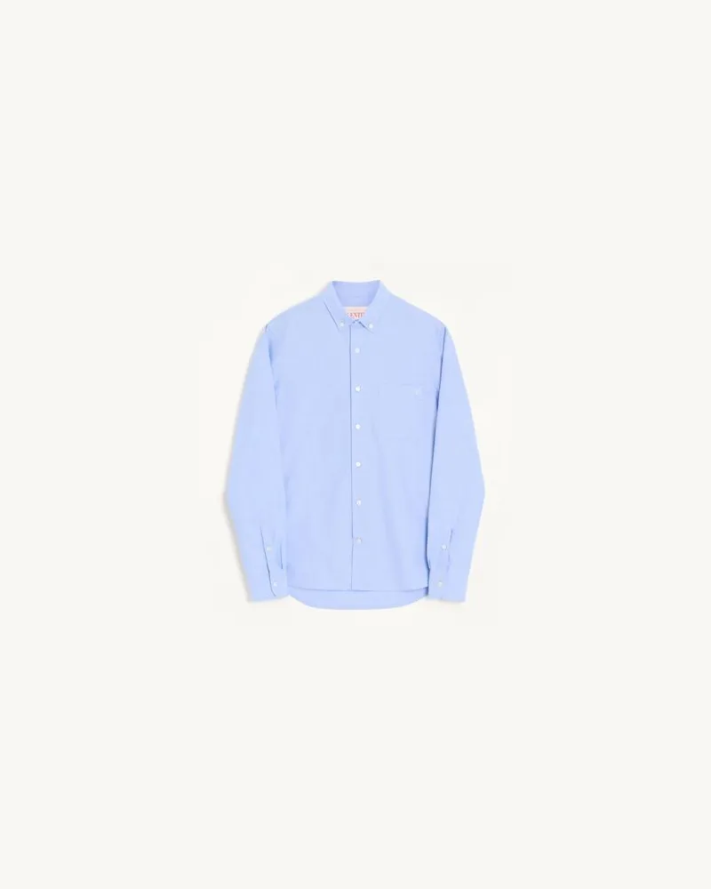 Valentino Garavani Valentino Hemd aus Baumwolle mit VLogo-Stickerei Mann HIMMELBLAU Himmelblau