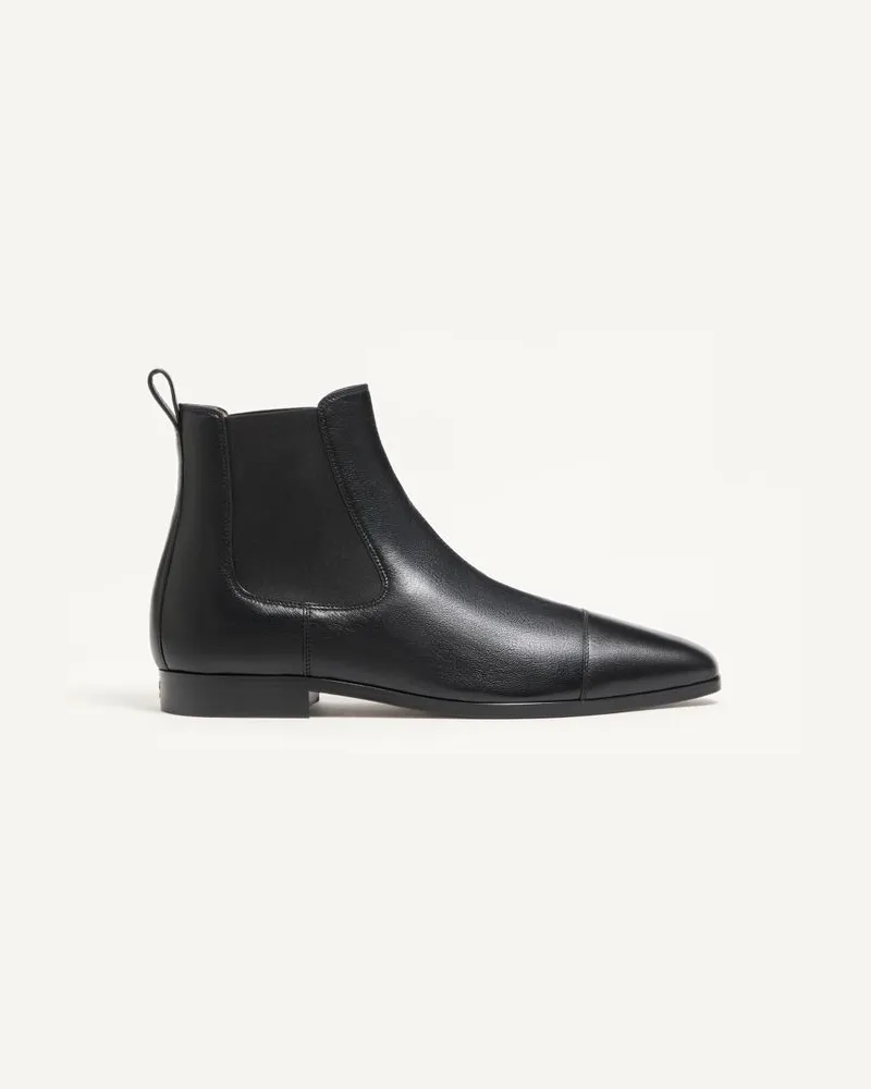Valentino Garavani Mockers Chelsea-Boots aus Ziegenleder Mann SCHWARZ Schwarz