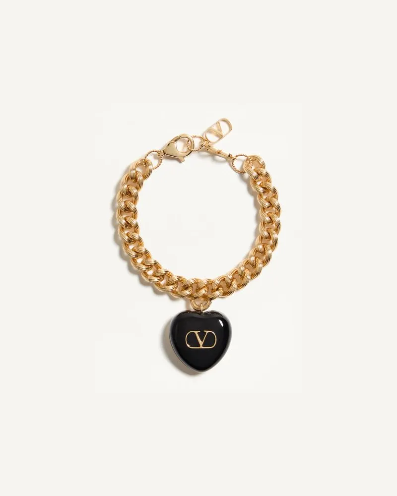 Valentino Garavani Coeur Royal Armband Aus Metall Und Emaille Frau GOLD/SCHWARZ Gold