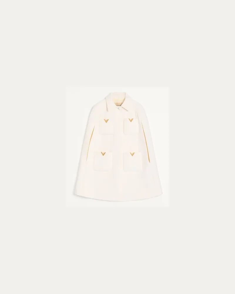 Valentino Garavani Drill Double Cape Frau ELFENBEIN Elfenbein