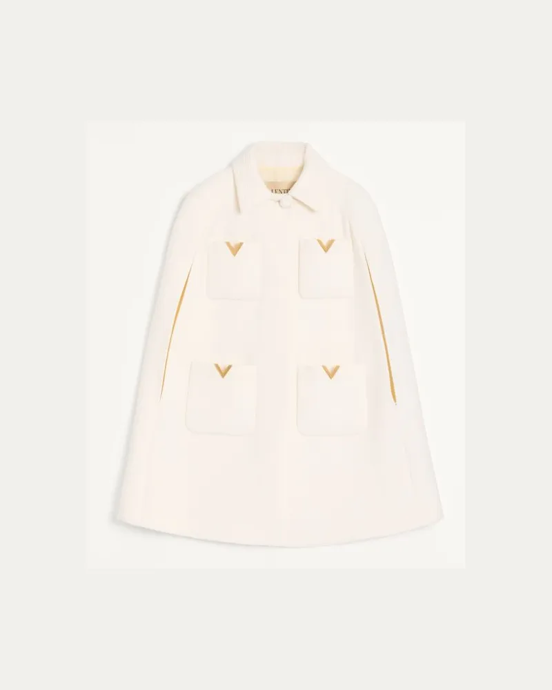 Valentino Garavani Drill Double Cape Frau ELFENBEIN Elfenbein