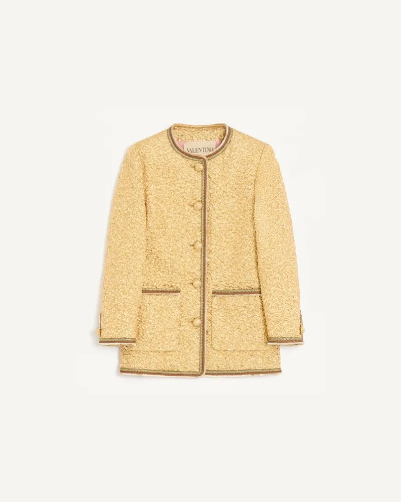 Valentino Garavani Jacquard-Cloque Cabanjacke Frau GOLD Gold