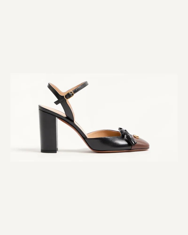 Valentino Garavani Valet Du Roi Pumps aus Ziegenleder, 90 mm Frau SCHWARZ/KAFFEE Schwarz