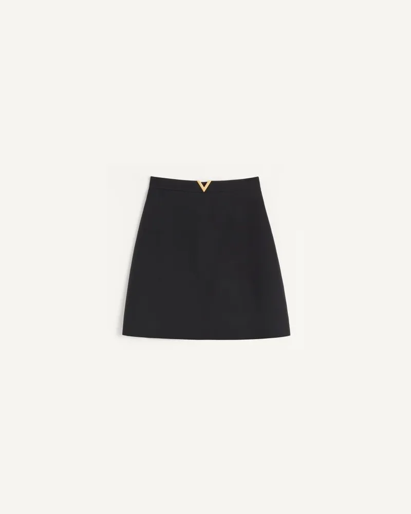Valentino Garavani Crepe Couture Kurzer Rock Frau SCHWARZ Schwarz