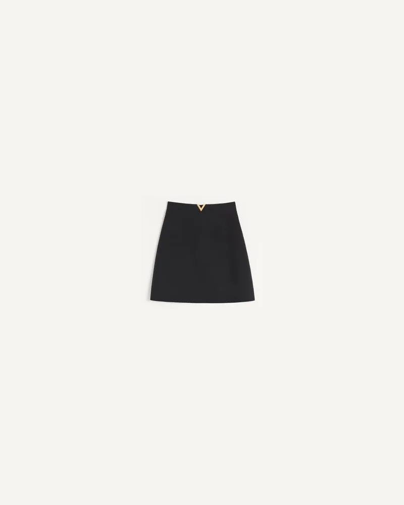 Valentino Garavani Crepe Couture Kurzer Rock Frau SCHWARZ Schwarz