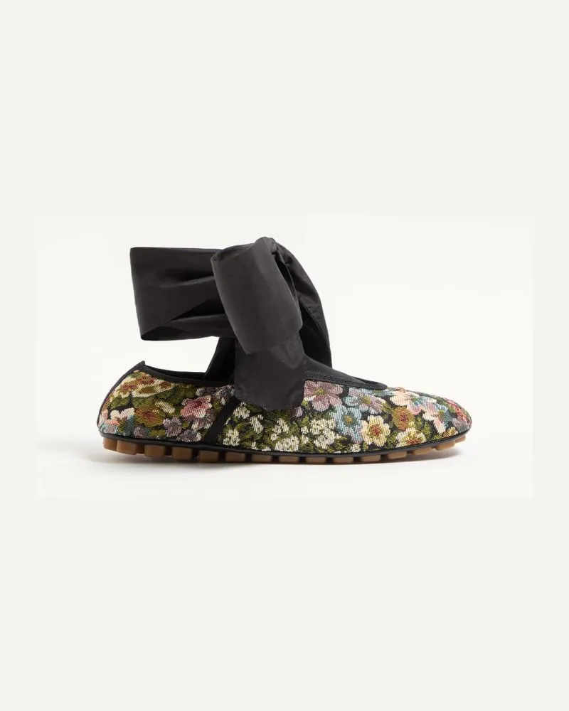 Valentino Garavani Rythmika Ballerinas Aus Après L'Hiver Jacquardstoff Frau ANIMALIER Animalier